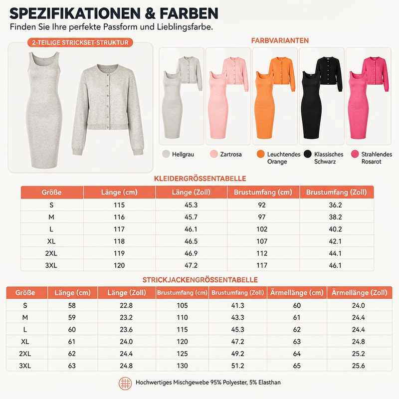 📢📢50%Rabatt!!!🎉✨Elegantes Trägerkleid mit kurzer Jacke für Damen, 2-teiliges Set