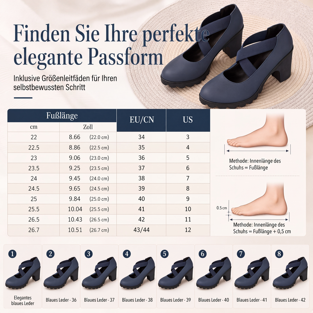 📢📢50%Rabatt!!!🎉✨Mary-Jane-Schuhe für Damen mit runder Spitze, überkreuzten Riemen, Blockabsatz, Plateau und Cut-Out-Ausschnitten, hochhackig