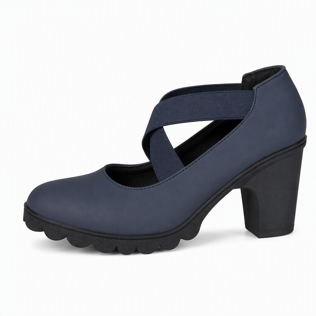 📢📢50%Rabatt!!!🎉✨Mary-Jane-Schuhe für Damen mit runder Spitze, überkreuzten Riemen, Blockabsatz, Plateau und Cut-Out-Ausschnitten, hochhackig