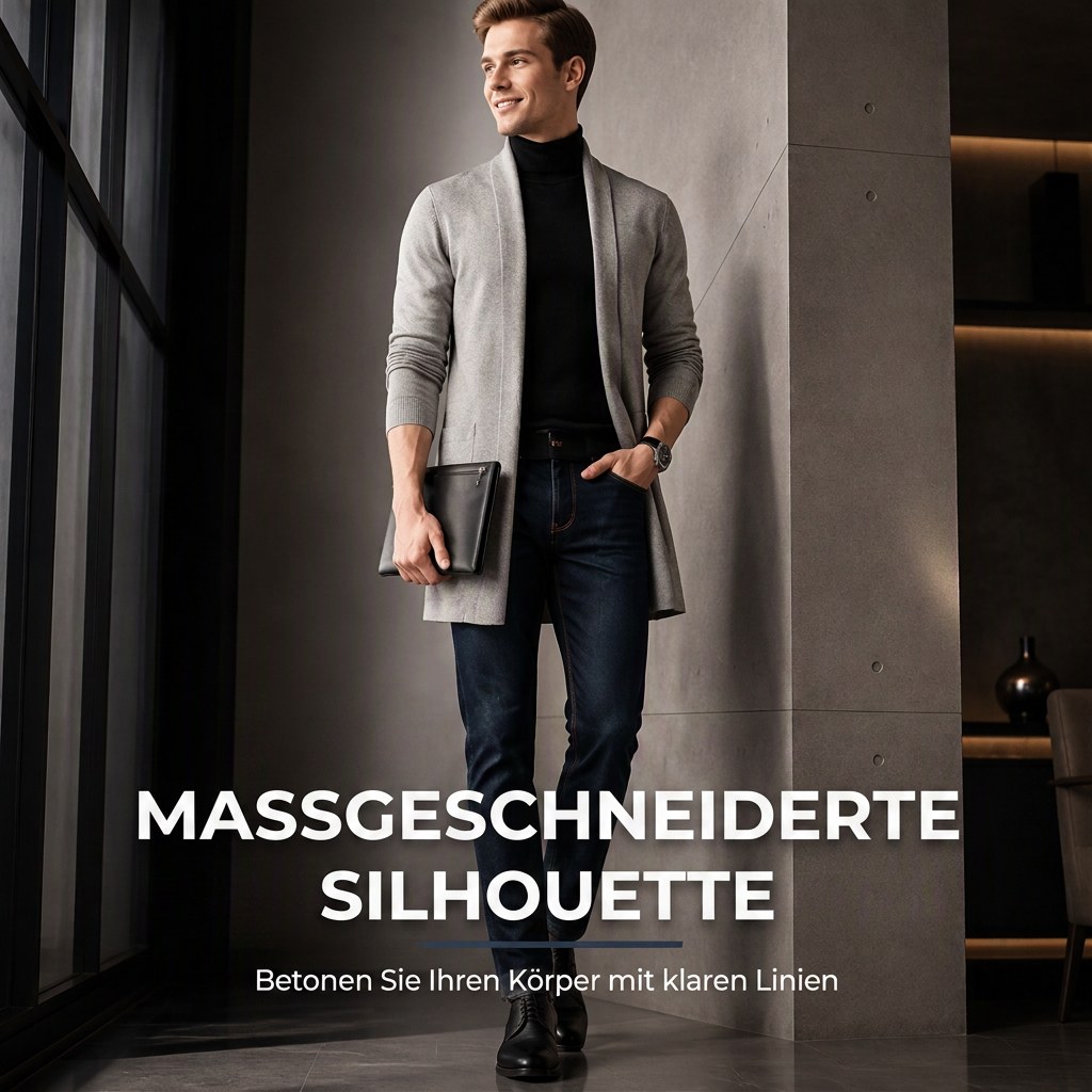 📢📢50%Rabatt!!!🎉✨Lässiges, lang geschnittenes, schmal anliegendes Strickoberteil für Herren