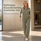 📢📢50%Rabatt!!!🎉✨Schweres zweiteiliges Trainingsanzug-Set für Damen aus Baumwollmischung mit Reißverschluss und weit geschnittenen Hosen