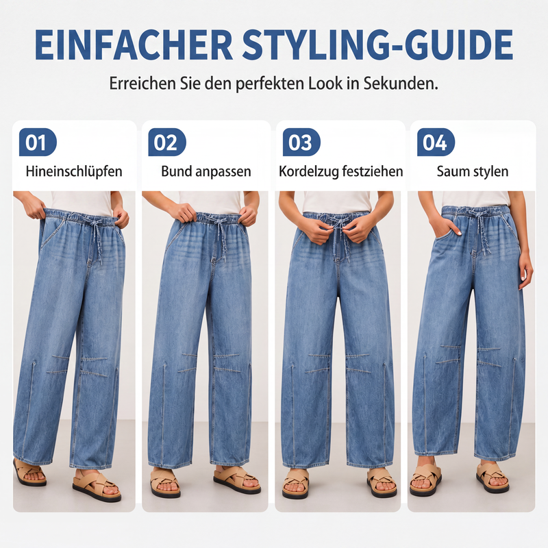 📢📢50%Rabatt!!!🎉✨Legere Jeans mit weiter Passform für Damen