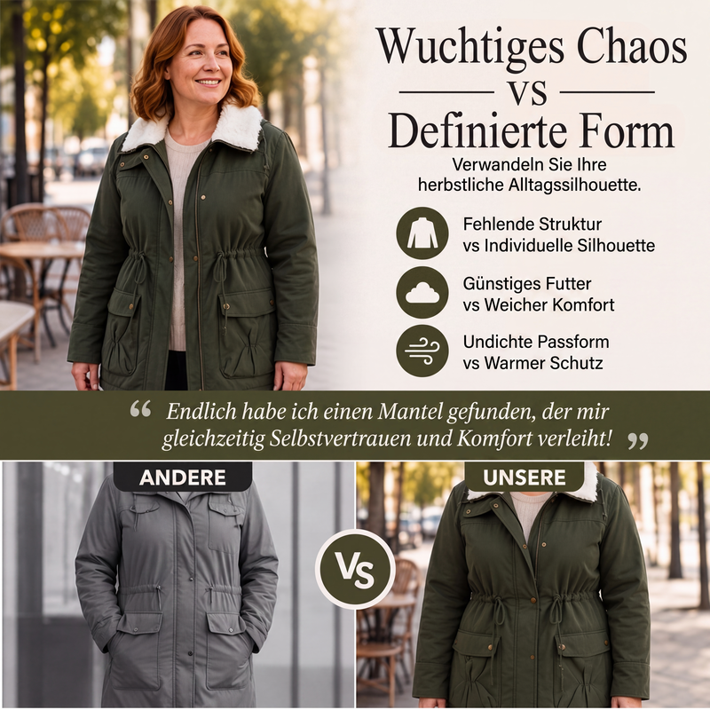 📢📢50%Rabatt!!!🎉✨Gepolsterte Damen-Kapuzenjacke in mittellanger Länge