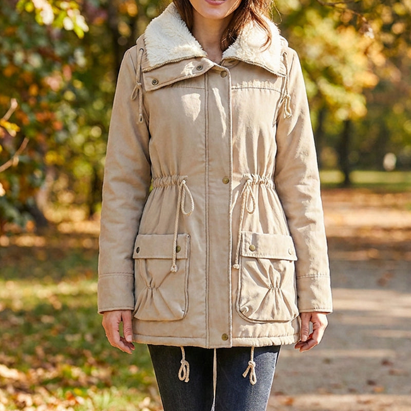 📢📢50%Rabatt!!!🎉✨Gepolsterte Damen-Kapuzenjacke in mittellanger Länge
