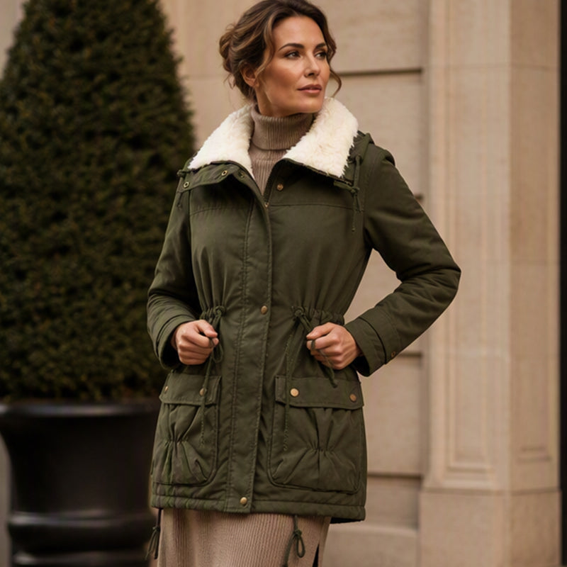 📢📢50%Rabatt!!!🎉✨Gepolsterte Damen-Kapuzenjacke in mittellanger Länge