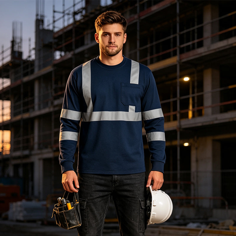 📢🎉50%Rabatt!!!🛍️✨Herren-Arbeitsoberteil mit hoher Sichtbarkeit und Reflektoren