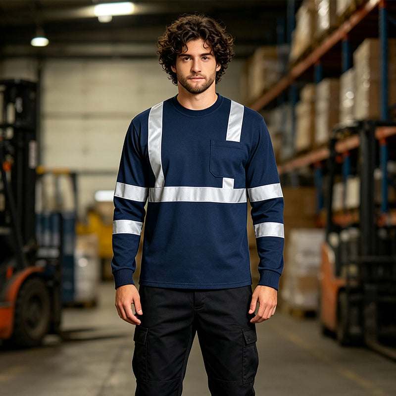📢🎉50%Rabatt!!!🛍️✨Herren-Arbeitsoberteil mit hoher Sichtbarkeit und Reflektoren