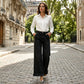 📢📢50%Rabatt!!!🎉✨Elegante Jeans mit geradem Bein und gerüschtem Saum für Damen