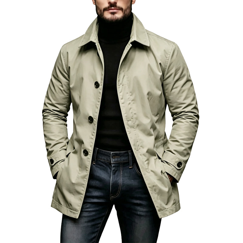 📢📢50%Rabatt!!!🎉✨Wasserdichter mittellanger Trenchcoat für Herren