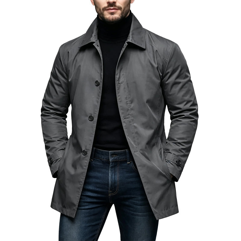 📢📢50%Rabatt!!!🎉✨Wasserdichter mittellanger Trenchcoat für Herren