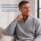 📢📢50%Rabatt!!!🎉✨Herren-Sweatshirt mit entspannter Passform, Halbreißverschluss und Waffelstruktur