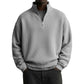 📢📢50%Rabatt!!!🎉✨Herren-Sweatshirt mit entspannter Passform, Halbreißverschluss und Waffelstruktur