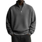📢📢50%Rabatt!!!🎉✨Herren-Sweatshirt mit entspannter Passform, Halbreißverschluss und Waffelstruktur