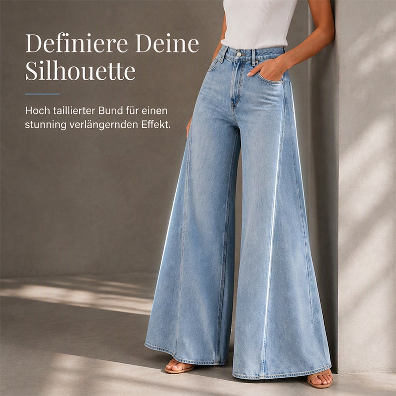 📢🎉50%Rabatt!!!🛍️✨Lässige High-Waist Weite Jeans für Damen