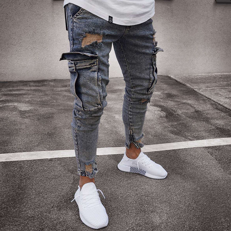 📢📢50% Rabatt!!! 🎉✨ Skinny Fit Stretch-Cargojeans für Herren