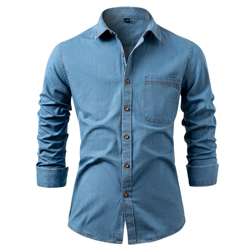📢📢50%Rabatt!!!🎉✨Legeres Langarm-Hemd aus Jeansstoff für Herren