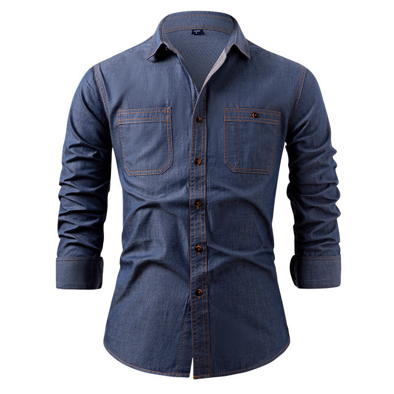📢📢50%Rabatt!!!🎉✨Legeres Langarm-Hemd aus Jeansstoff für Herren