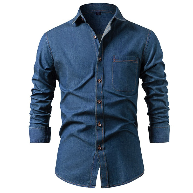 📢📢50%Rabatt!!!🎉✨Legeres Langarm-Hemd aus Jeansstoff für Herren