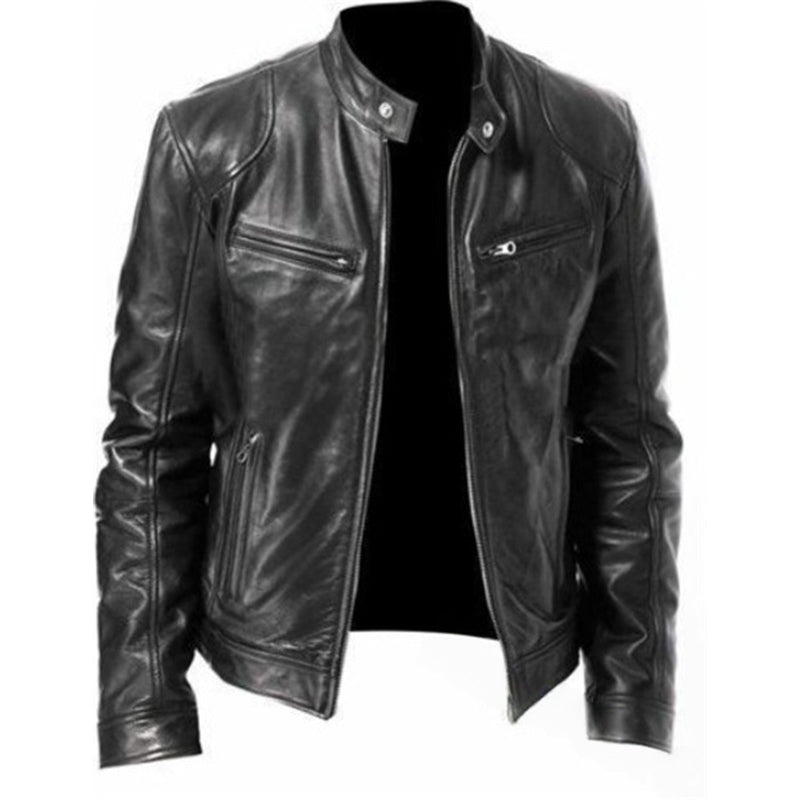 Modische Jacke mit Reißverschluss und Stehkragen für Herren