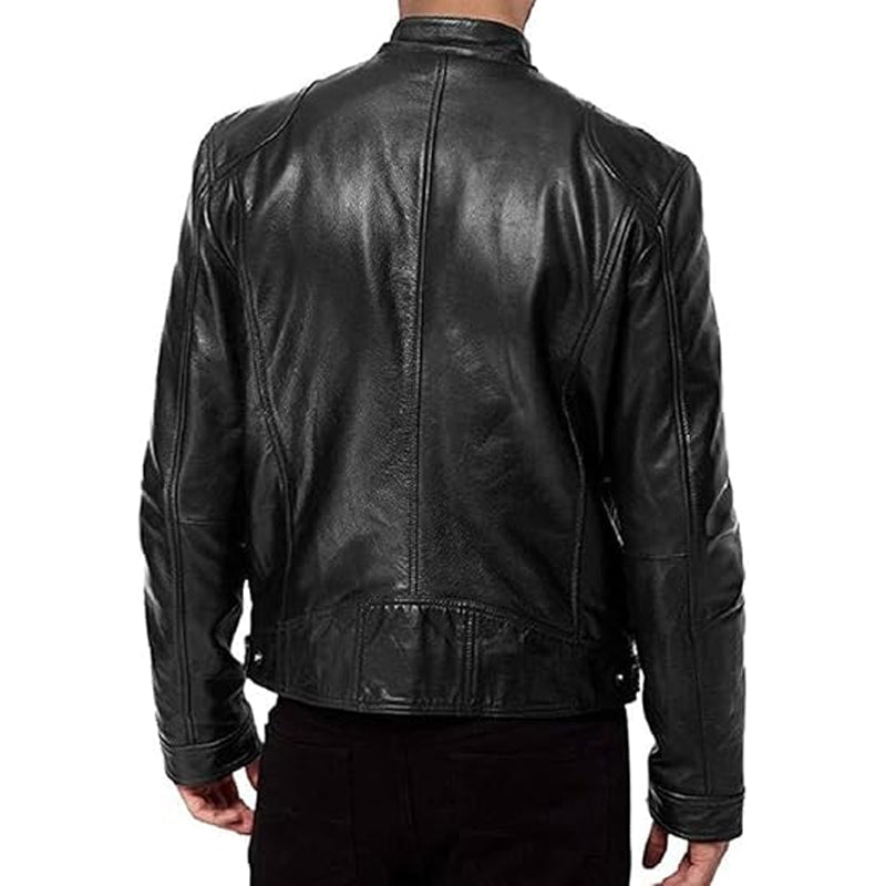Modische Jacke mit Reißverschluss und Stehkragen für Herren