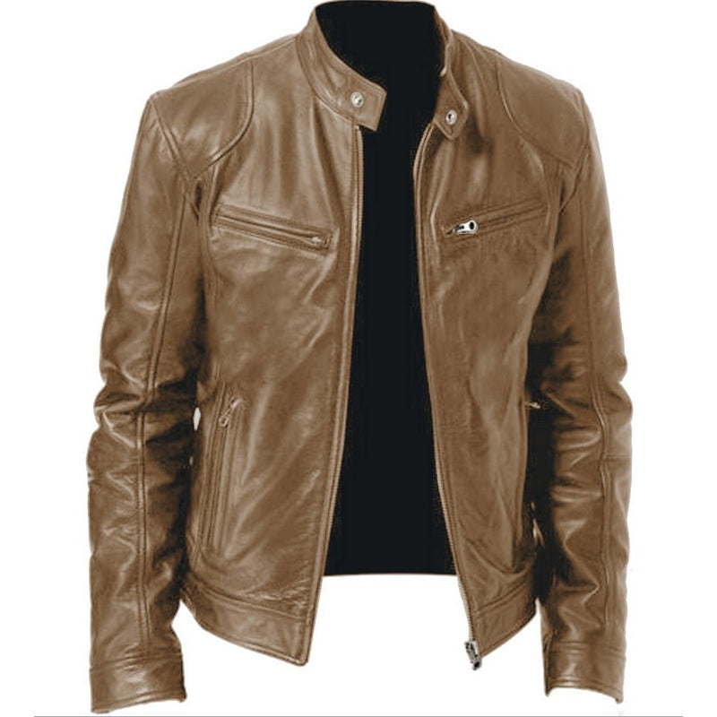 Modische Jacke mit Reißverschluss und Stehkragen für Herren