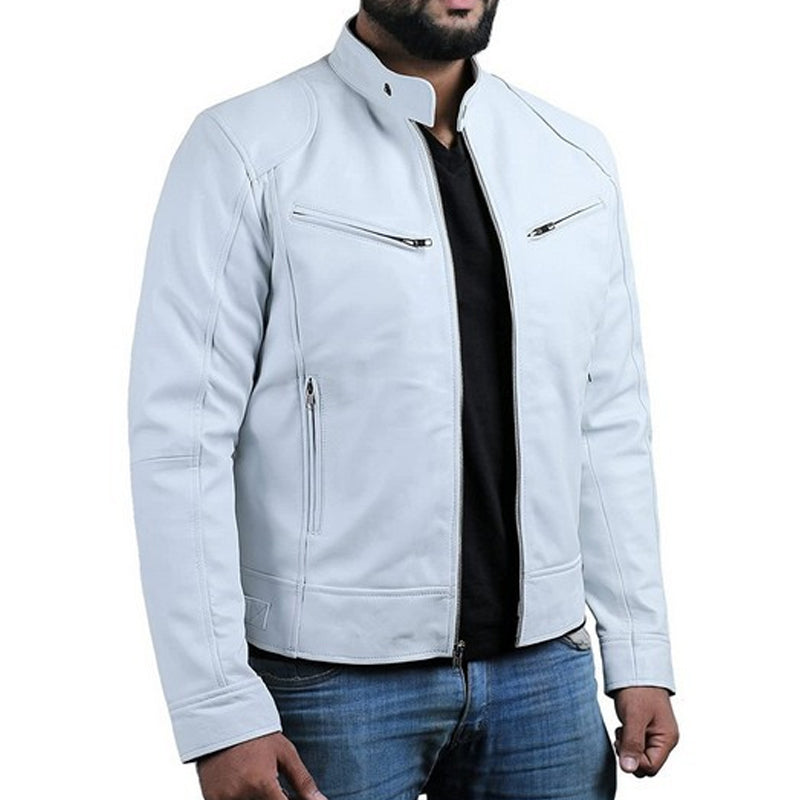 Modische Jacke mit Reißverschluss und Stehkragen für Herren