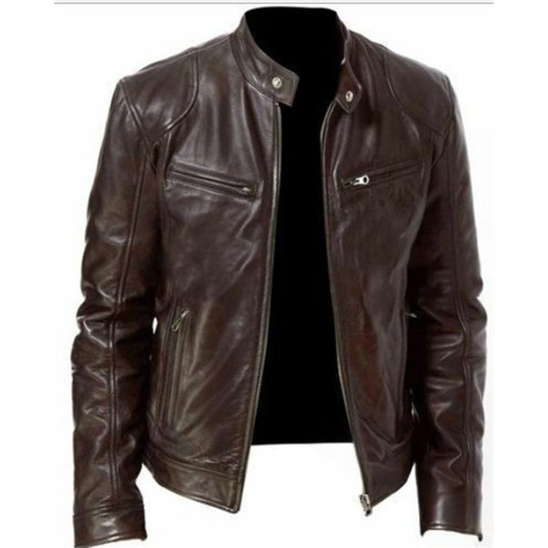 Modische Jacke mit Reißverschluss und Stehkragen für Herren