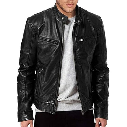 Modische Jacke mit Reißverschluss und Stehkragen für Herren