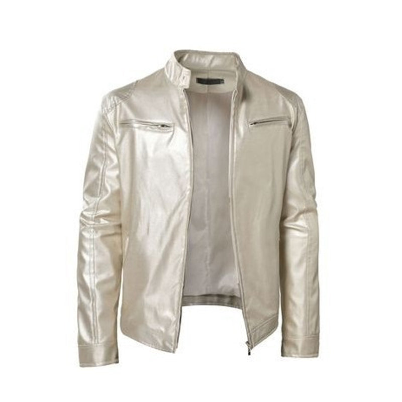 Modische Jacke mit Reißverschluss und Stehkragen für Herren