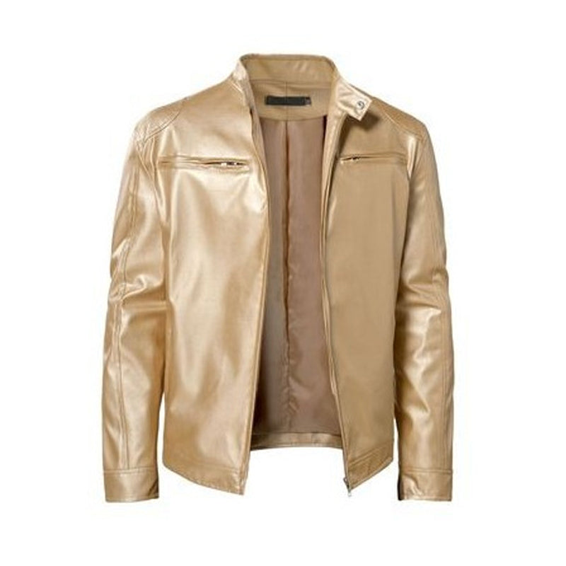 Modische Jacke mit Reißverschluss und Stehkragen für Herren