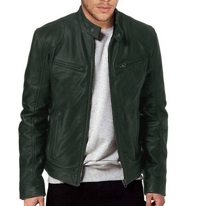 Modische Jacke mit Reißverschluss und Stehkragen für Herren