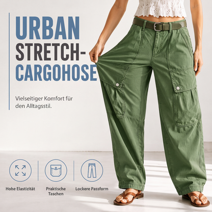 Lockere, dehnbare Cargohosen für Damen