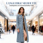 Langer, warmer gefütterter Jeansmantel für Damen
