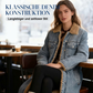 Langer, warmer gefütterter Jeansmantel für Damen