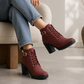 🔥 50% Rabatt – Nur heute👖 Damen Vintage Stiefeletten mit Blockabsatz