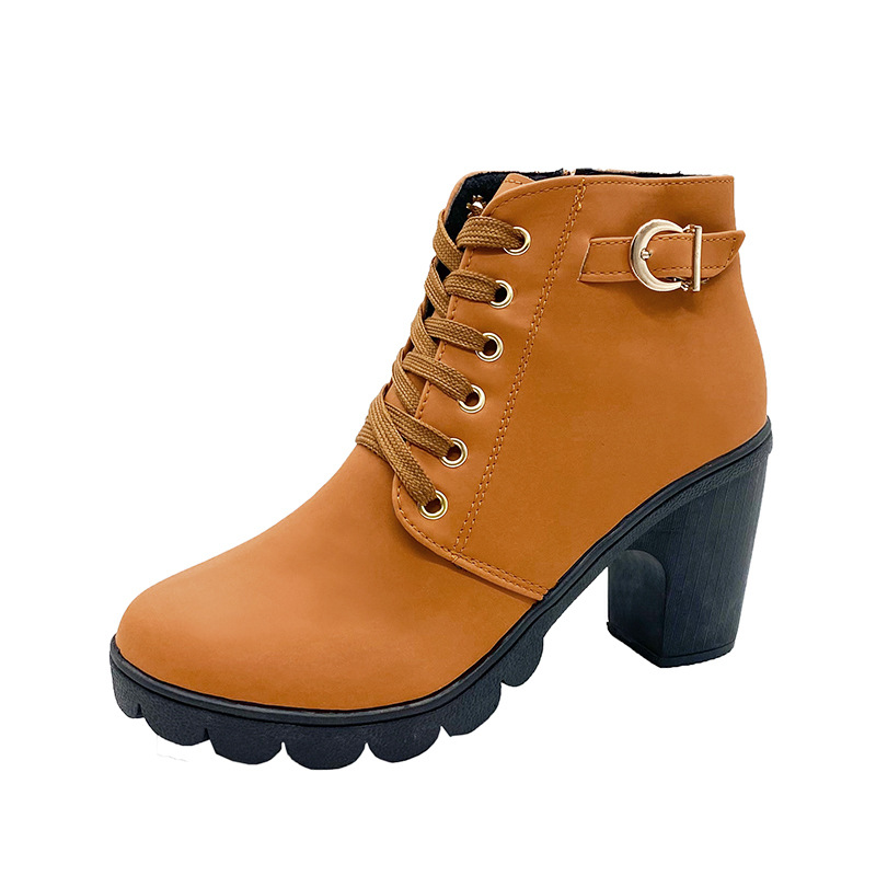 🔥 50% Rabatt – Nur heute👖 Damen Vintage Stiefeletten mit Blockabsatz