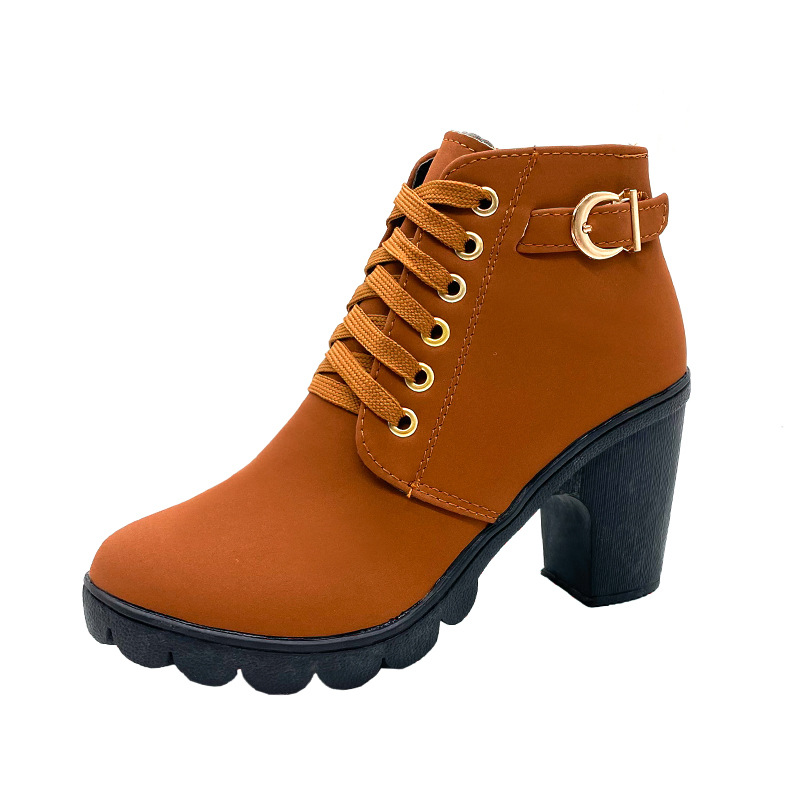 🔥 50% Rabatt – Nur heute👖 Damen Vintage Stiefeletten mit Blockabsatz