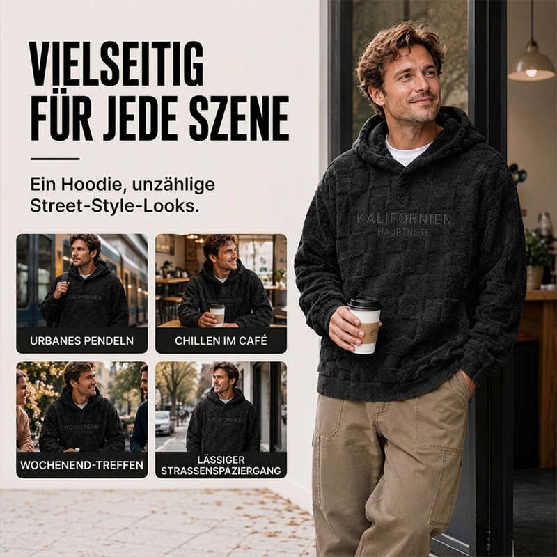 📢📢50%Rabatt!!!🎉✨Herren Plüsch-Kapuzenpullover im Schachbrettmuster