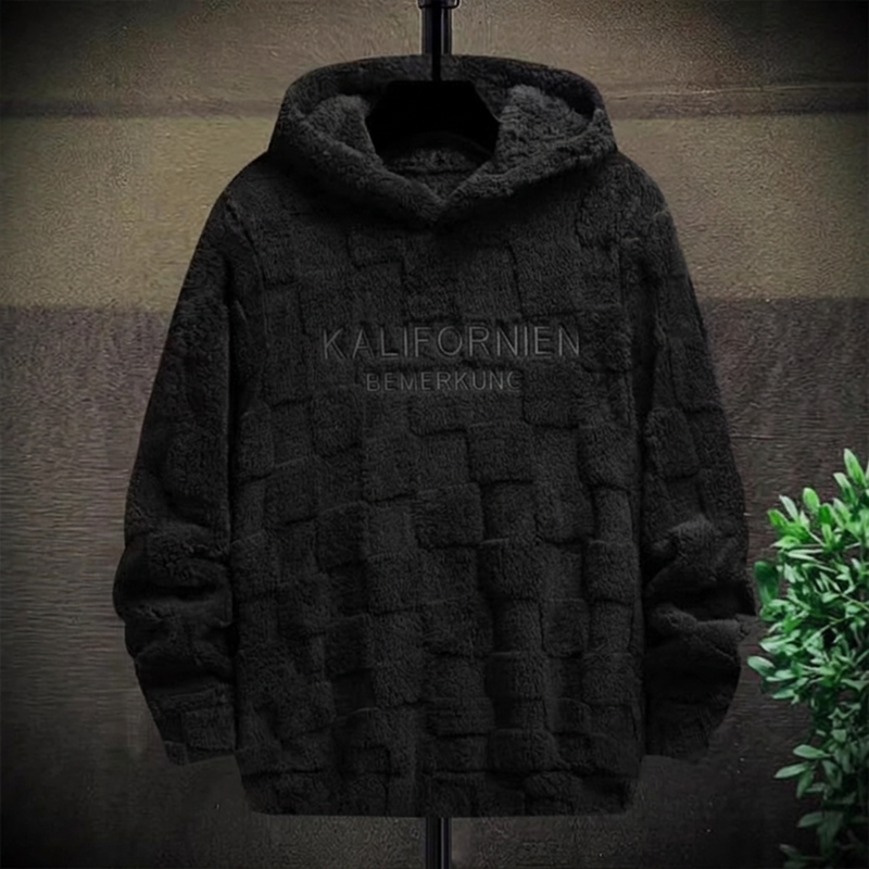 📢📢50%Rabatt!!!🎉✨Herren Plüsch-Kapuzenpullover im Schachbrettmuster