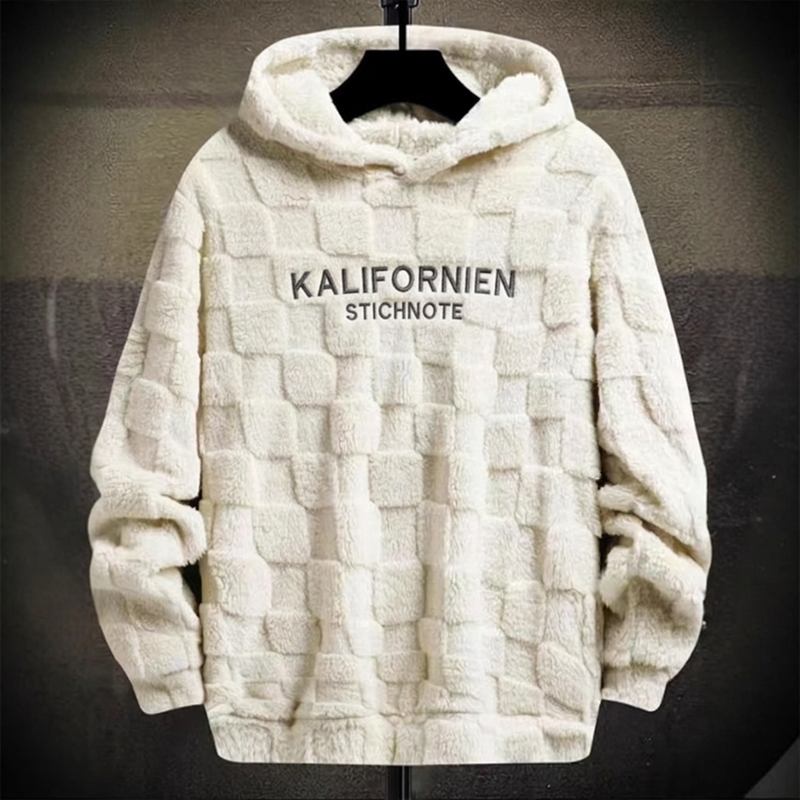 📢📢50%Rabatt!!!🎉✨Herren Plüsch-Kapuzenpullover im Schachbrettmuster