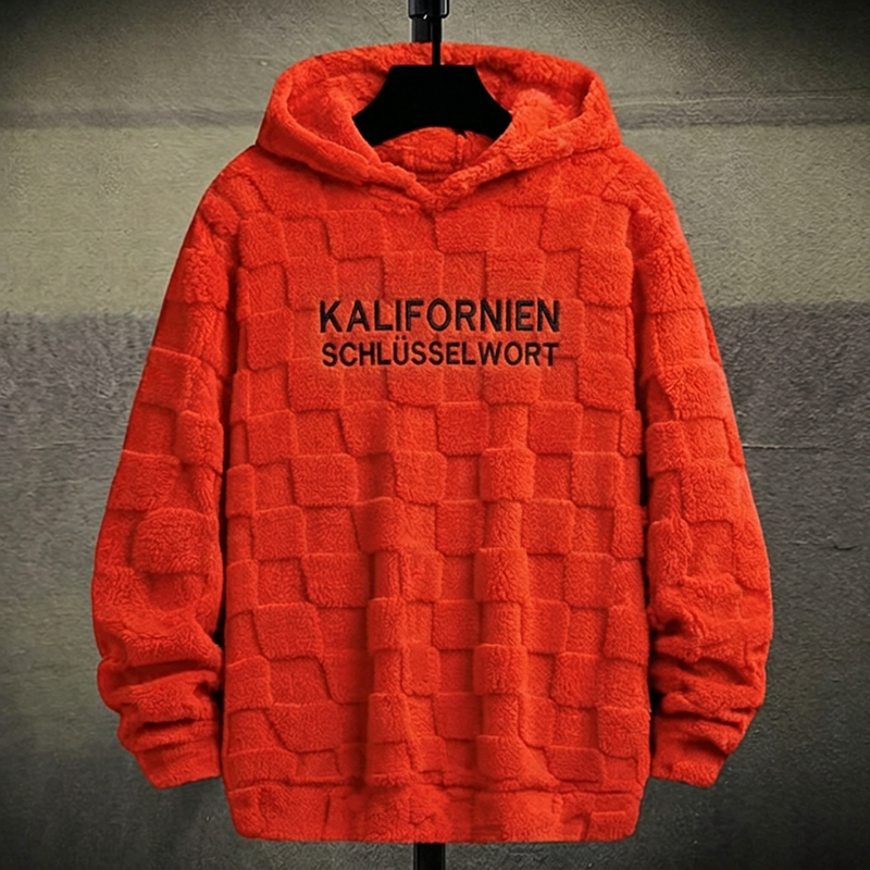 📢📢50%Rabatt!!!🎉✨Herren Plüsch-Kapuzenpullover im Schachbrettmuster
