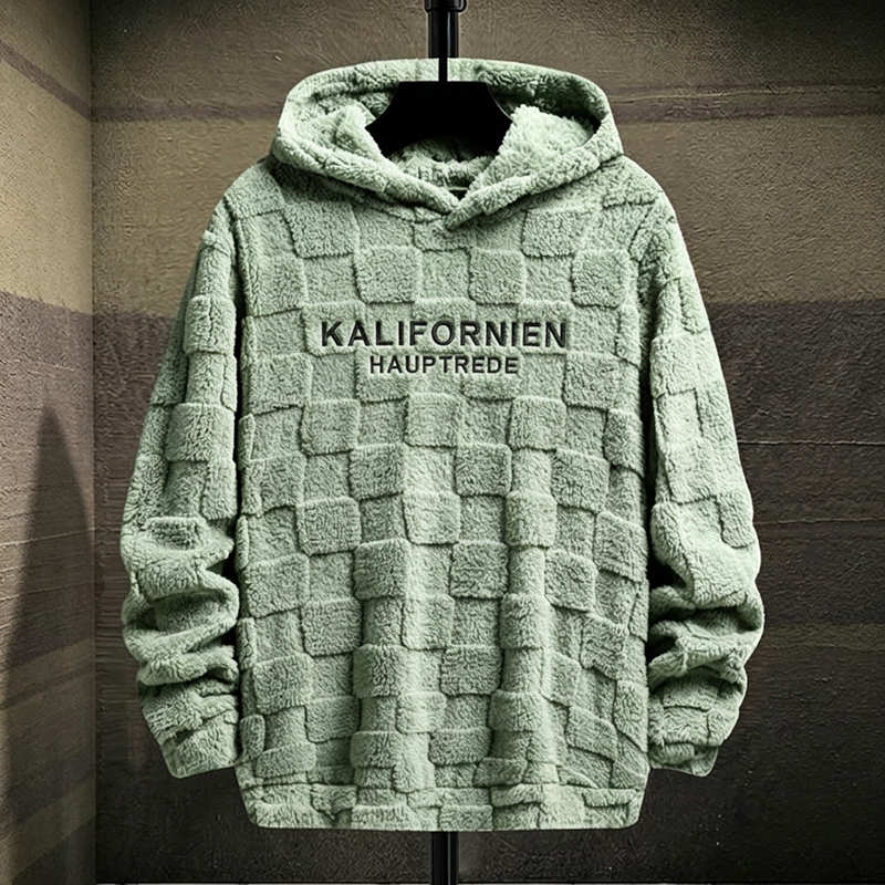 📢📢50%Rabatt!!!🎉✨Herren Plüsch-Kapuzenpullover im Schachbrettmuster