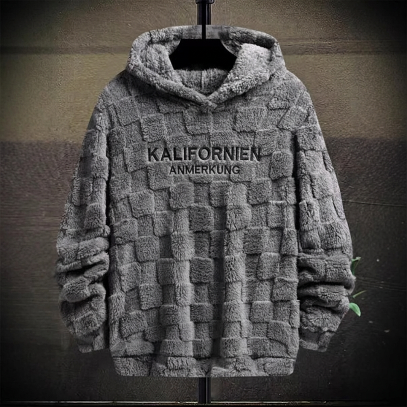 📢📢50%Rabatt!!!🎉✨Herren Plüsch-Kapuzenpullover im Schachbrettmuster
