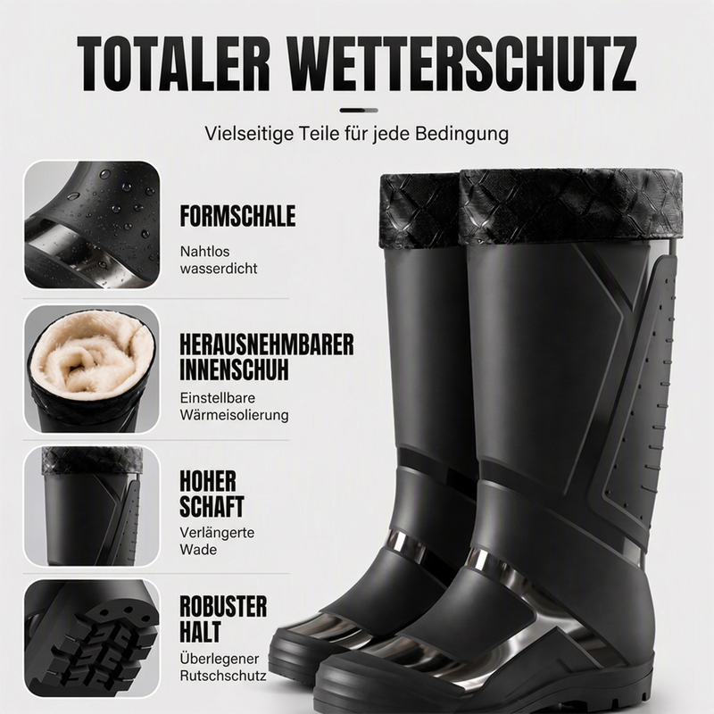 📢📢50%Rabatt!!!🎉✨Rutschfeste Herren-High-Top-Regenstiefel