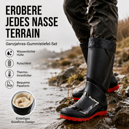 📢📢50%Rabatt!!!🎉✨Rutschfeste Herren-High-Top-Regenstiefel