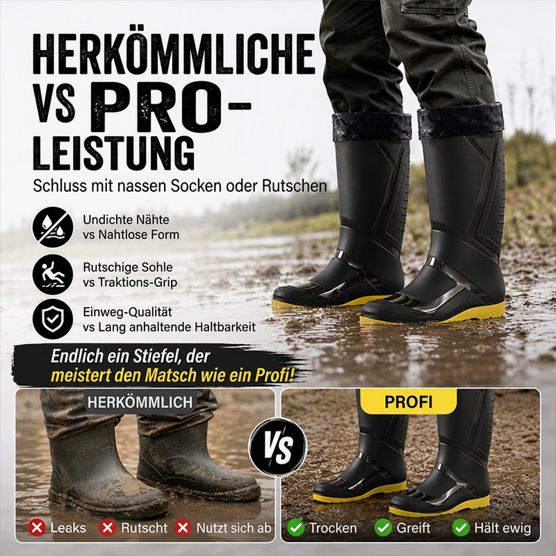 📢📢50%Rabatt!!!🎉✨Rutschfeste Herren-High-Top-Regenstiefel