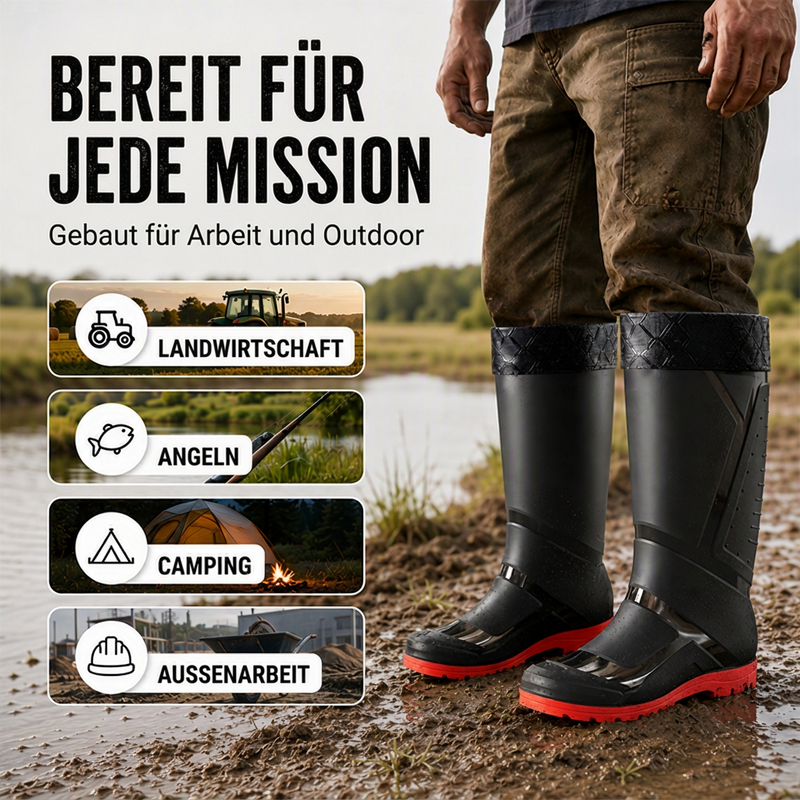 📢📢50%Rabatt!!!🎉✨Rutschfeste Herren-High-Top-Regenstiefel