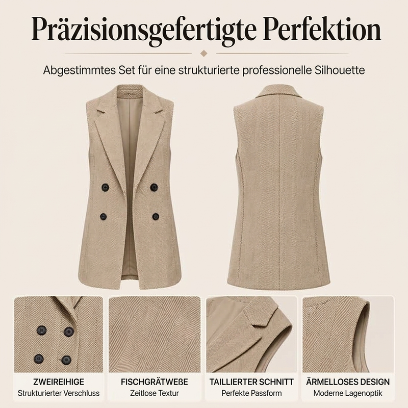 📢📢50%Rabatt!!!🎉✨Zweireihige Blazerweste für Damen