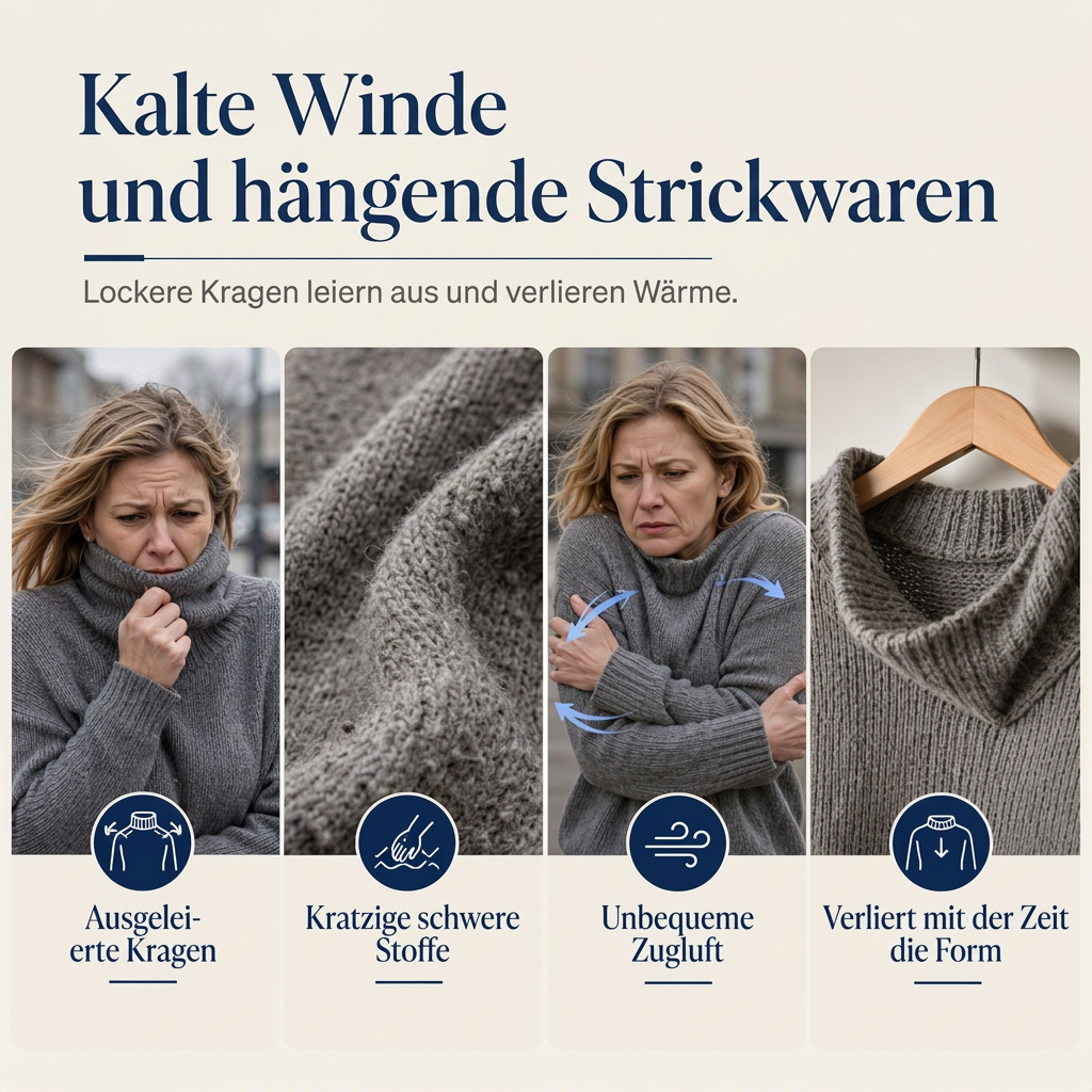 📢📢50%Rabatt!!!🎉✨Legerer Strickpullover mit Rollkragen in Unifarbe