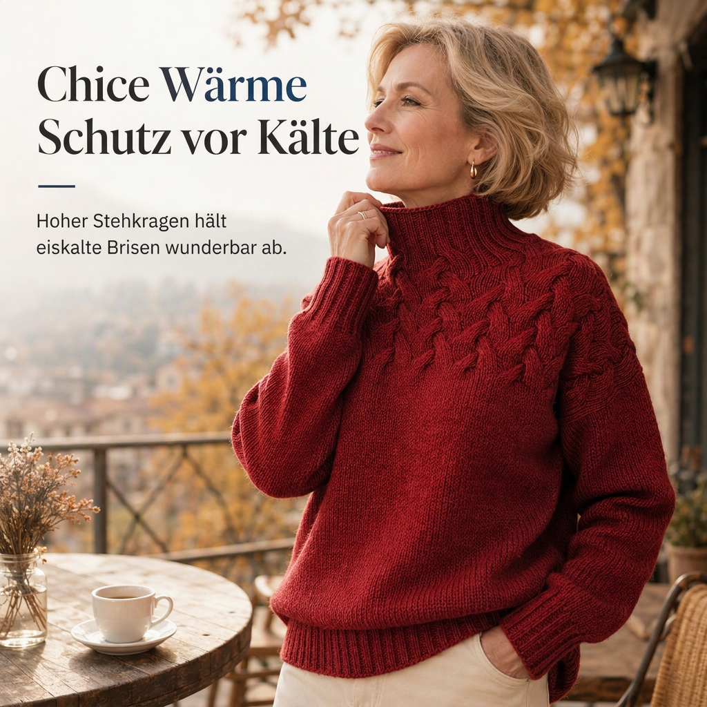 📢📢50%Rabatt!!!🎉✨Legerer Strickpullover mit Rollkragen in Unifarbe
